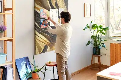 Tableau affichage liège Lignes abstraites