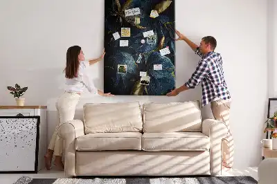 Image tableau en liège Motif floral sombre
