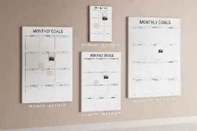 Tableau de liège décoratif Objectifs mensuels