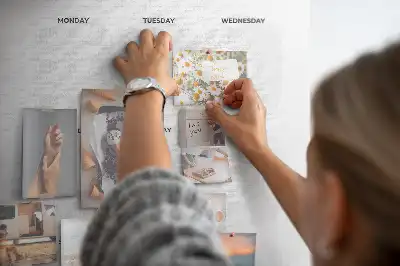 Tableau de liège décoratif Agenda hebdomadaire