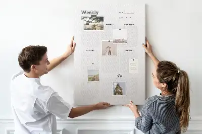 Tableau de liège décoratif Agenda hebdomadaire