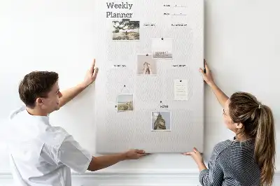 Tableau de liège décoratif Agenda hebdomadaire