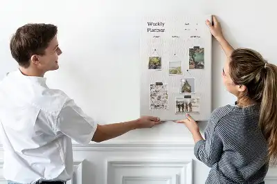 Tableau de liège décoratif Agenda hebdomadaire