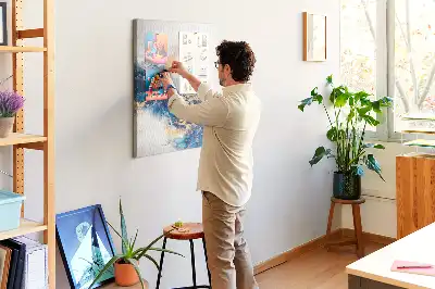 Tableau affichage liège Abstraction dans le marbre