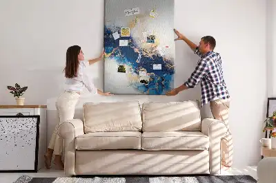 Tableau affichage liège Abstraction dans le marbre