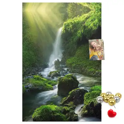 Image tableau en liège Cascade rocheuse