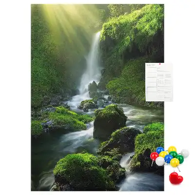 Image tableau en liège Cascade rocheuse