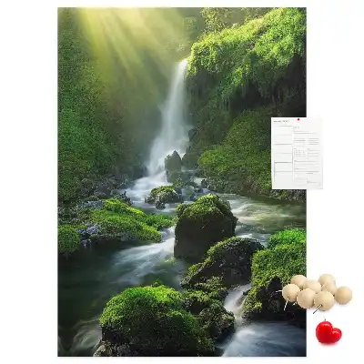 Image tableau en liège Cascade rocheuse
