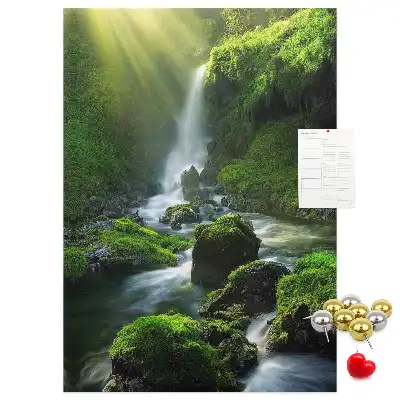 Image tableau en liège Cascade rocheuse