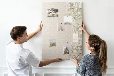 Tableau de liège décoratif Fleurs subtiles