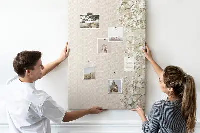 Tableau de liège décoratif Fleurs subtiles