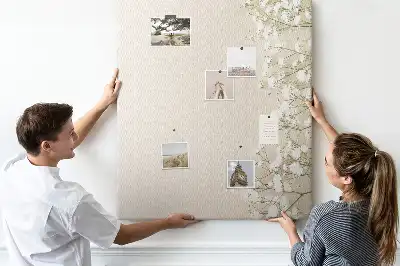 Tableau de liège décoratif Fleurs subtiles