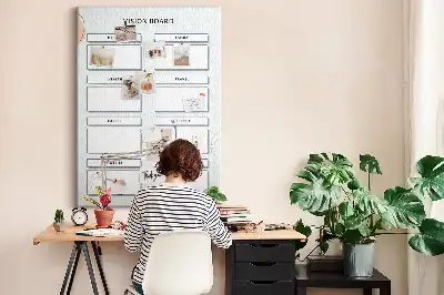 Tableau affichage liège Planificateur de santé