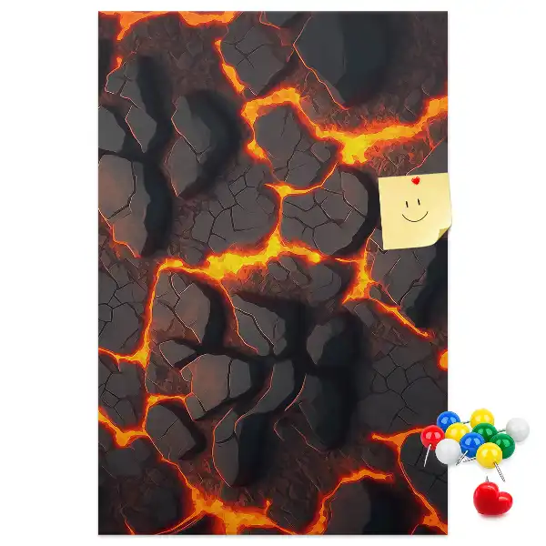 Tableau affichage liège Lave du volcan