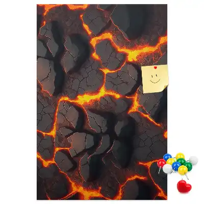 Tableau affichage liège Lave du volcan