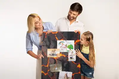 Tableau affichage liège Lave du volcan