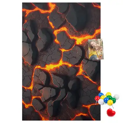 Tableau affichage liège Lave du volcan