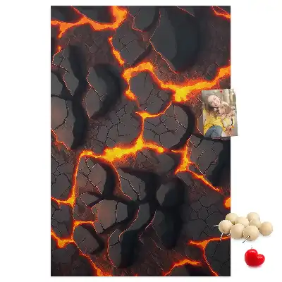 Tableau affichage liège Lave du volcan