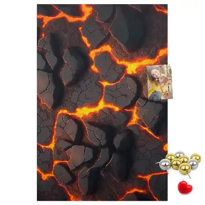 Tableau affichage liège Lave du volcan