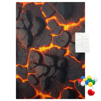 Tableau affichage liège Lave du volcan