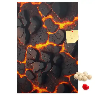 Tableau affichage liège Lave du volcan