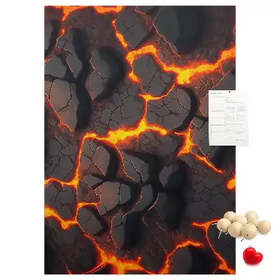 Tableau affichage liège Lave du volcan