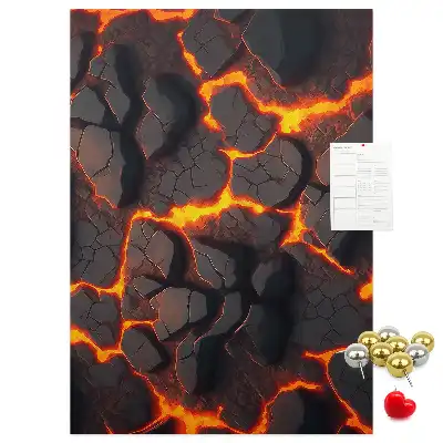Tableau affichage liège Lave du volcan