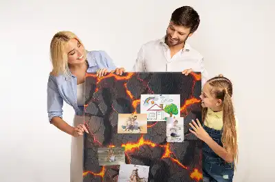 Tableau affichage liège Lave du volcan