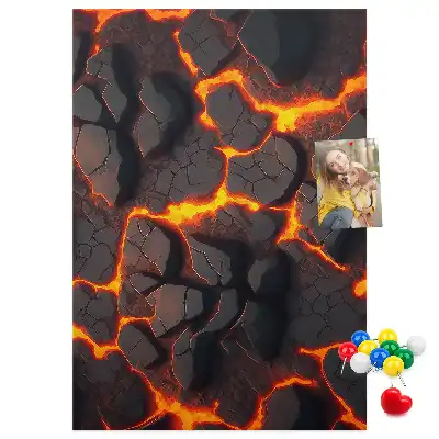 Tableau affichage liège Lave du volcan