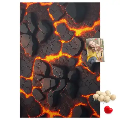 Tableau affichage liège Lave du volcan