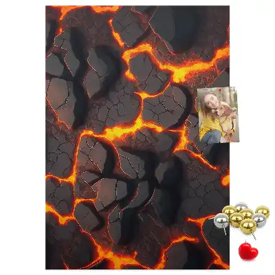 Tableau affichage liège Lave du volcan