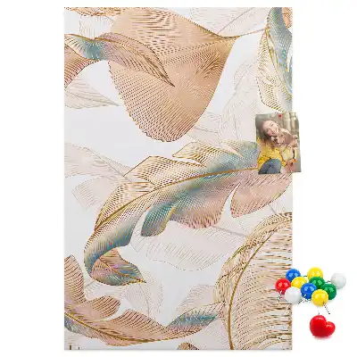 Tableau de liège décoratif Motif de plumes d'oiseau