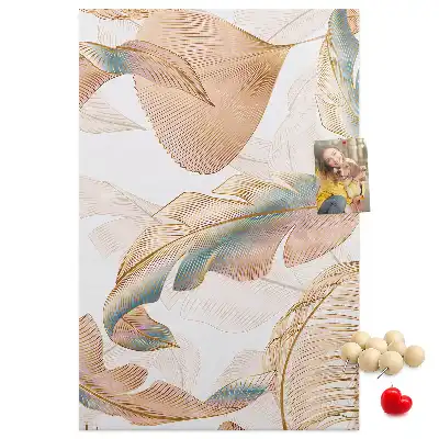 Tableau de liège décoratif Motif de plumes d'oiseau