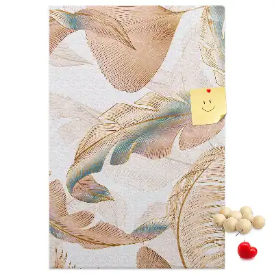 Tableau de liège décoratif Motif de plumes d'oiseau