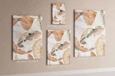 Tableau de liège décoratif Motif de plumes d'oiseau