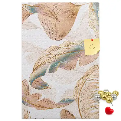 Tableau de liège décoratif Motif de plumes d'oiseau