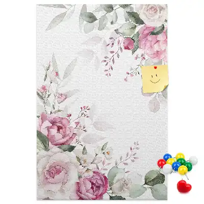 Tableau en liège motif bords fleuris