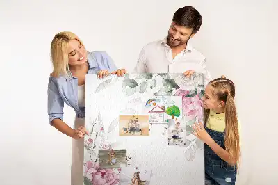 Image tableau en liège Bords fleuris