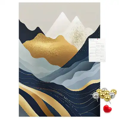 Tableau de liège décoratif Montagnes abstraites