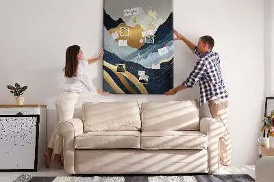 Tableau de liège décoratif Montagnes abstraites