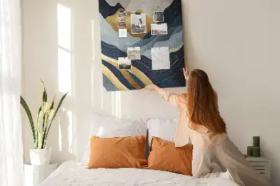 Tableau de liège décoratif Montagnes abstraites