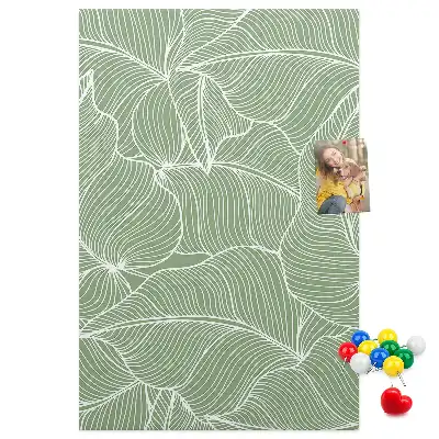 Tableau affichage liège Grand motif de feuille