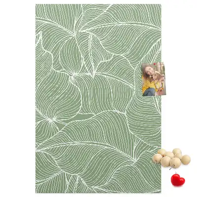 Tableau affichage liège Grand motif de feuille