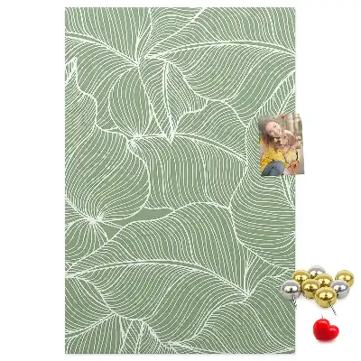 Tableau affichage liège Grand motif de feuille