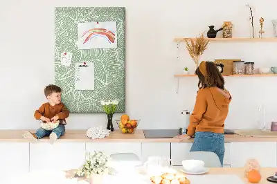 Tableau affichage liège Grand motif de feuille