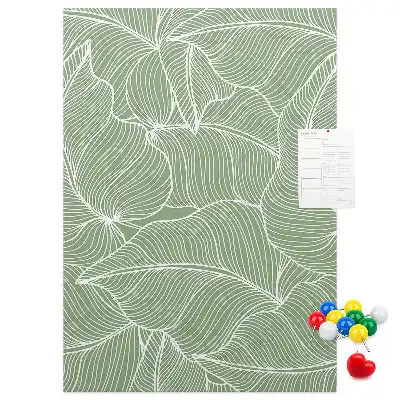 Tableau affichage liège Grand motif de feuille