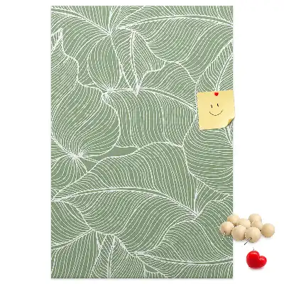 Tableau affichage liège Grand motif de feuille
