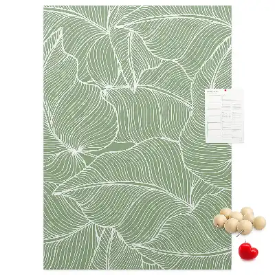 Tableau affichage liège Grand motif de feuille