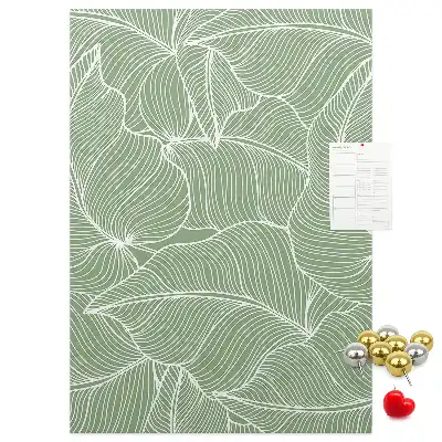 Tableau affichage liège Grand motif de feuille