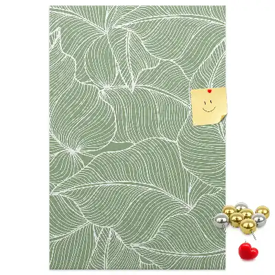 Tableau affichage liège Grand motif de feuille
